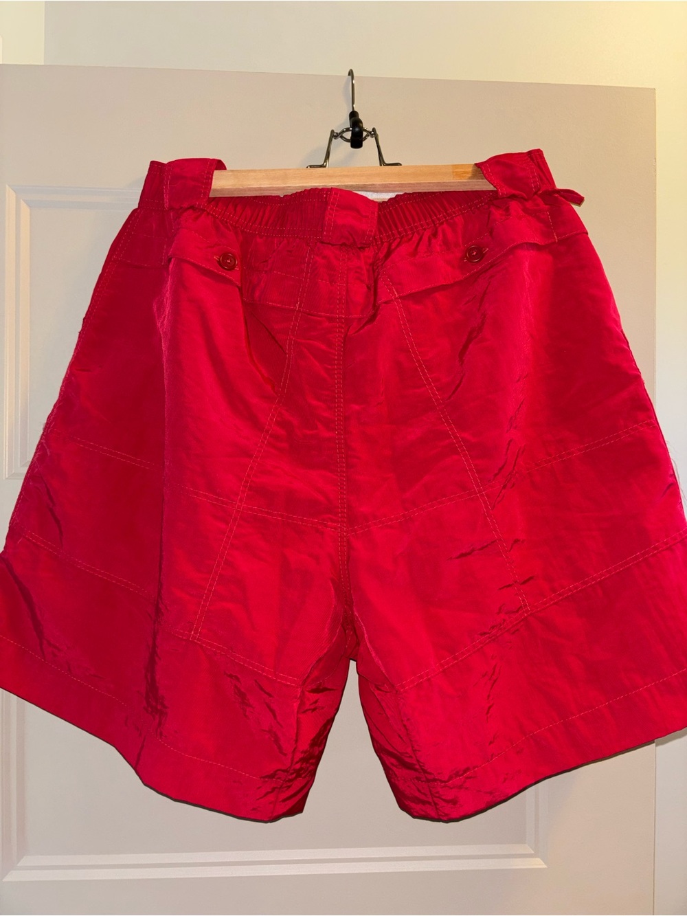 AFTCO Bright Red Men's Cargo Shorts - Picture 2 of 3